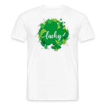 Aquarell Saint Patrick Day - Männer T-Shirt - Weiß - Vorne - AI Model Male 178 dark (178cm)