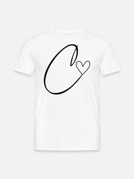 Letter C Letter C Calligraphy - Men's T-Shirt - white