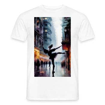 Ballerina - Men's T-Shirt - white - Front - AI Model Male 178 dark (178cm)