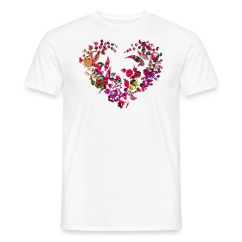 ungarische blumen,Herz,ornamente,blumenherz,obst - Männer T-Shirt - Weiß - Vorne - AI Model Male 178 dark (178cm)