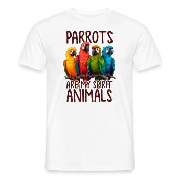 Quaker Parrot Monk Parakeet Funny Parrot Spirit - Men's T-Shirt - white - Front - AI Model Male 178 dark (178cm)