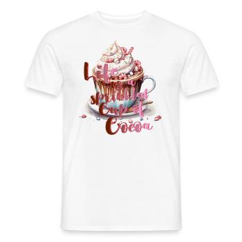 La vie est une tasse saupoudrée de cacao de Noël Kakao - T-shirt homme - blanc - Devant - AI Model Male 178 dark (178cm)