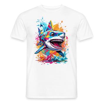 Requin - T-shirt homme - blanc - Devant - AI Model Male 178 dark (178cm)