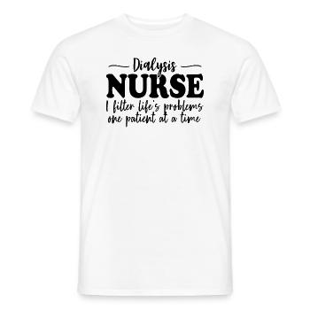 Dialysekrankenschwester Lustige Nierenkrankenschwestern Nephrologie - Männer T-Shirt - Weiß - Vorne - AI Model Male 178 dark (178cm)