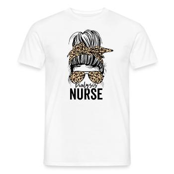 Lustige Dialysekrankenschwester Nephrologie Unordentliches Brötchen - Männer T-Shirt - Weiß - Vorne - AI Model Male 178 dark (178cm)