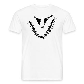 visage, bande dessinée, halloween, monstre - T-shirt homme - blanc - Devant - AI Model Male 178 dark (178cm)