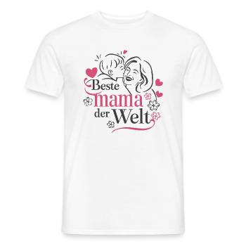 Toute la meilleure maman du monde - T-shirt homme - blanc - Devant - AI Model Male 178 dark (178cm)