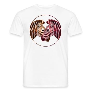 Zebra Loving Art - Men's T-Shirt - white - Front - AI Model Male 178 dark (178cm)