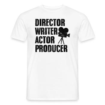Regisseur Drehbuch Schauspieler Produzent Kamera - Männer T-Shirt - Weiß - Vorne - AI Model Male 178 dark (178cm)