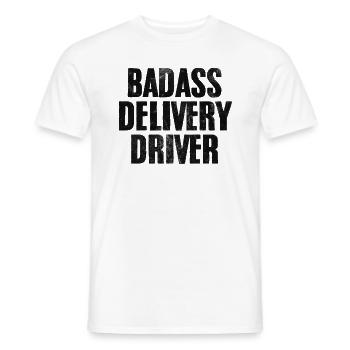 Badass Lieferfahrer Lustige Lieferung Dash - Männer T-Shirt - Weiß - Vorne - AI Model Male 178 dark (178cm)