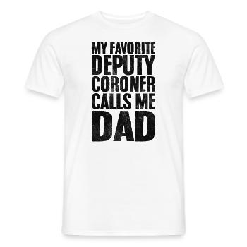 Mein Lieblings-Deputy Coroner nennt mich Papa lustig - Männer T-Shirt - Weiß - Vorne - AI Model Male 178 dark (178cm)