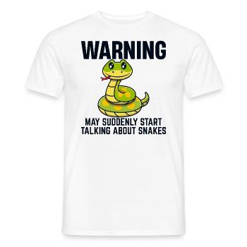 Drôle Serpent Reptile Herpétologie Serpent Serpent - T-shirt homme - blanc - Devant - AI Model Male 178 dark (178cm)