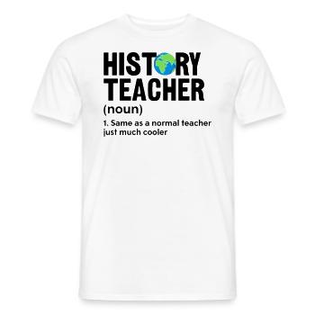 History Teacher Funny Definition Social Studies - Men's T-Shirt - white - Front - AI Model Male 178 dark (178cm)