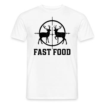 Lustiges, von der Jagd inspiriertes Fast Food - Männer T-Shirt - Weiß - Vorne - AI Model Male 178 dark (178cm)