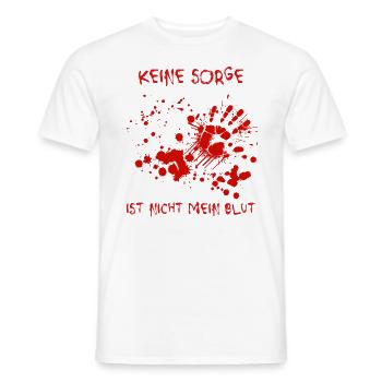 Conception effrayante d’éclaboussures de sang - T-shirt homme - blanc - Devant - AI Model Male 178 dark (178cm)