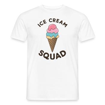 Frozen Cream Squad Funny Dessert Gelato Cream - Men's T-Shirt - white - Front - AI Model Male 178 dark (178cm)
