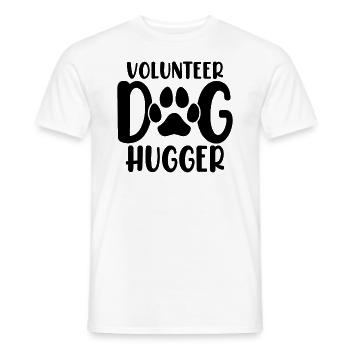 Freiwilliger Hund Hugger Welpe Rettung Lustiger Hund - Männer T-Shirt - Weiß - Vorne - AI Model Male 178 dark (178cm)