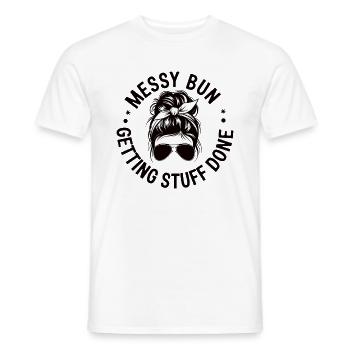 Unordentliches Brötchen Dinge erledigen Humor Putzen - Männer T-Shirt - Weiß - Vorne - AI Model Male 178 dark (178cm)