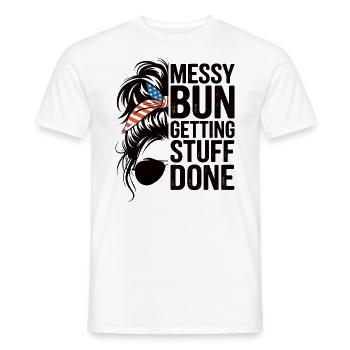 Unordentliches Brötchen Dinge erledigen Humor Putzen - Männer T-Shirt - Weiß - Vorne - AI Model Male 178 dark (178cm)
