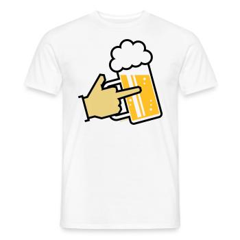 XFinger Symbol L3 - Männer T-Shirt - Weiß - Vorne - AI Model Male 178 dark (178cm)