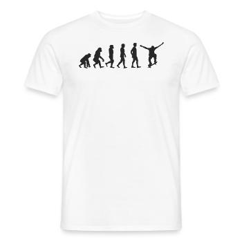 Evolution Skater - Männer T-Shirt - Weiß - Vorne - AI Model Male 178 dark (178cm)