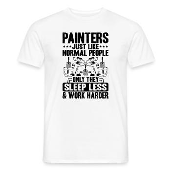 Peintre et Peintre Varnisher Peintre Peintre - T-shirt homme - blanc - Devant - AI Model Male 178 dark (178cm)