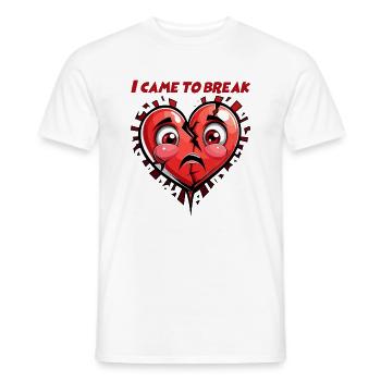I came to break hearts - Männer T-Shirt - Weiß - Vorne - AI Model Male 178 dark (178cm)