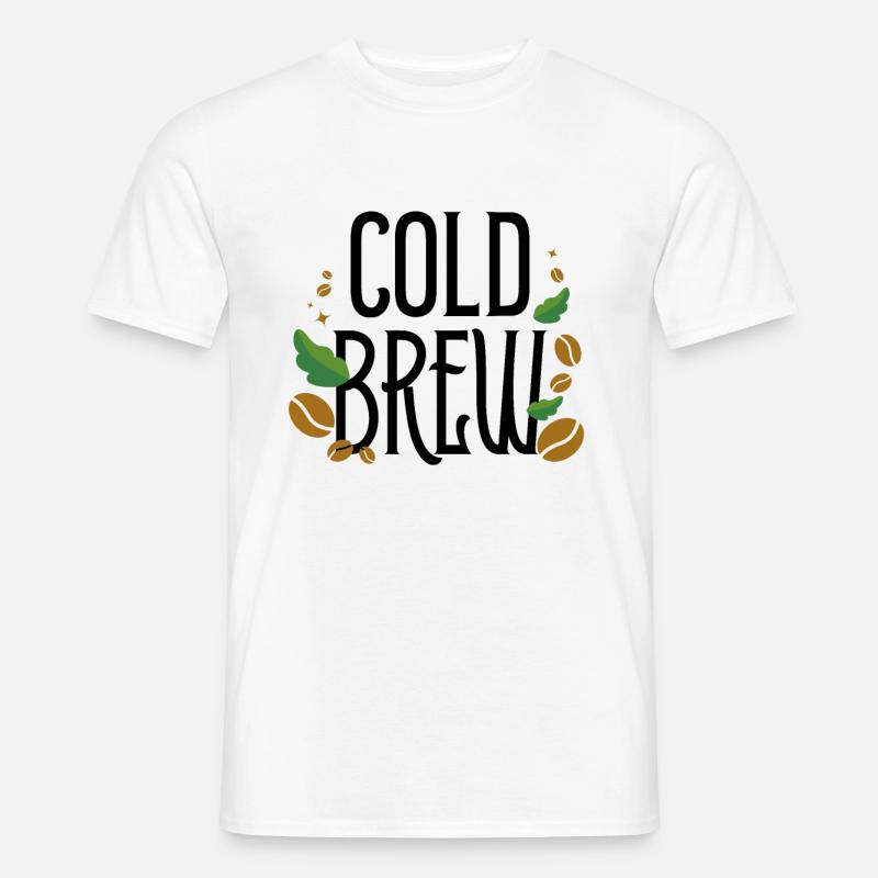Cold Brew Kaffee Coffee - Männer T-Shirt - Weiß