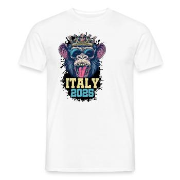 Italien 2025 Affe - Männer T-Shirt - Weiß - Vorne - AI Model Male 178 dark (178cm)