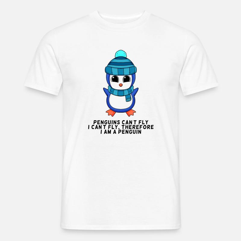 Ich bin ein Pinguin - Männer T-Shirt - Weiß