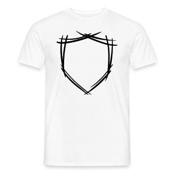 Schild / Wappen Symbol. Hand gezeichnet. Vorlage - Männer T-Shirt - Weiß - Vorne - AI Model Male 178 dark (178cm)