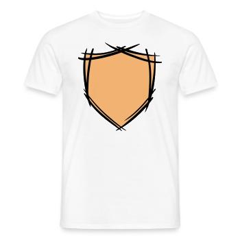 Schild / Wappen Symbol. Hand gezeichnet. Vorlage - Männer T-Shirt - Weiß - Vorne - AI Model Male 178 dark (178cm)