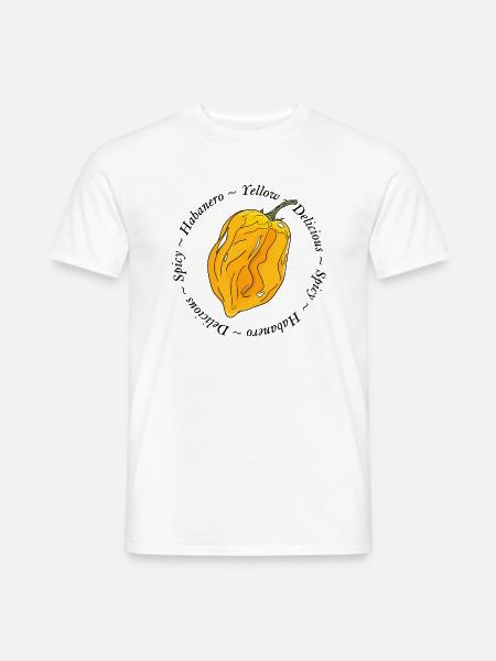 Habanero Piment Jaune Piment Jaune Épicé Jaune - T-shirt homme - blanc