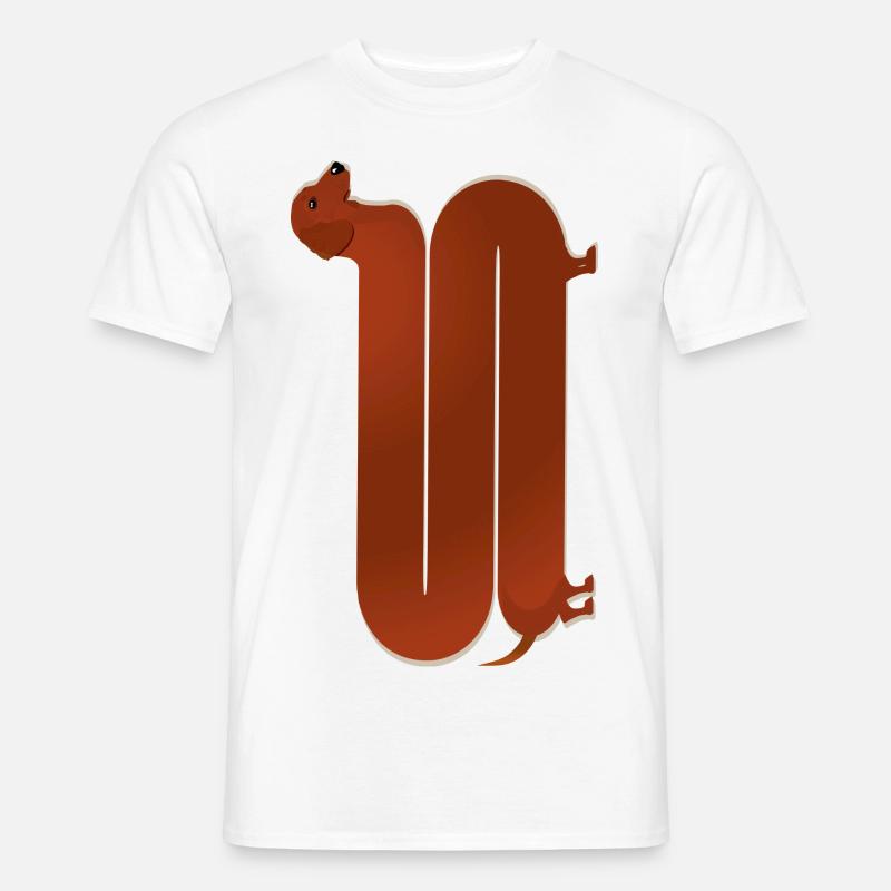 dackel - Männer T-Shirt - Weiß