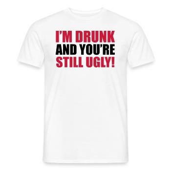 Drunk - Männer T-Shirt - Weiß - Vorne - AI Model Male 178 dark (178cm)