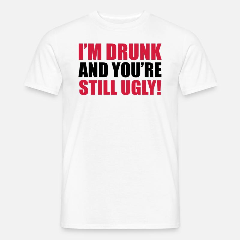 Drunk - Männer T-Shirt - Weiß