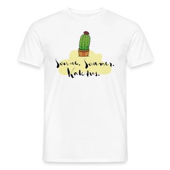 Sommer Sonne Kaktus mein kleiner grüner Life - Männer T-Shirt - Weiß - Vorne - AI Model Male 178 dark (178cm)