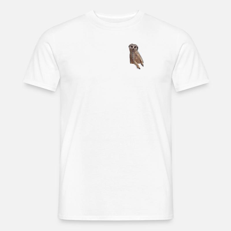 Erdmännchen - Männer T-Shirt - Weiß