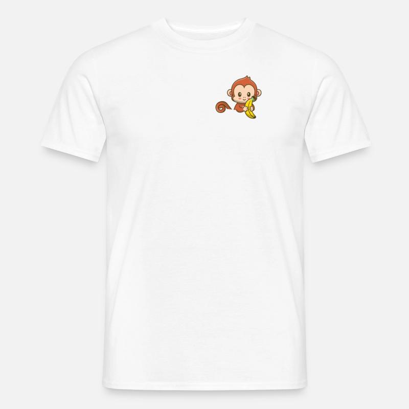 Affe - Männer T-Shirt - Weiß