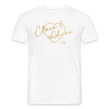 Sturm der Liebe Traumpaar Clara & Adrian - Männer T-Shirt - Weiß - Vorne - AI Model Male 178 dark (178cm)