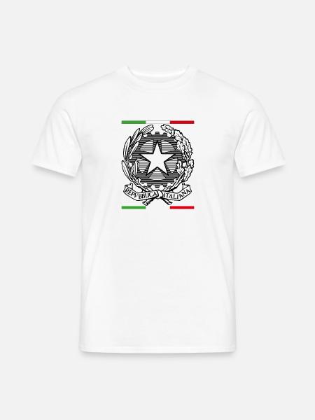 Italia ! Repuvbblica Italiana ! Italy Flag ! - Männer T-Shirt - Weiß