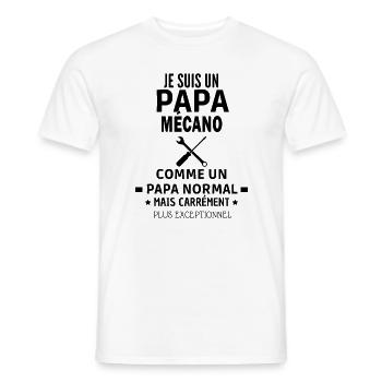 Mécano exceptionnel - T-shirt homme - blanc - Devant - AI Model Male 178 dark (178cm)