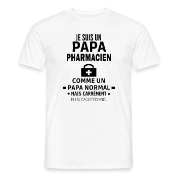 pharmacien exceptionnel - T-shirt homme - blanc - Devant - AI Model Male 178 dark (178cm)