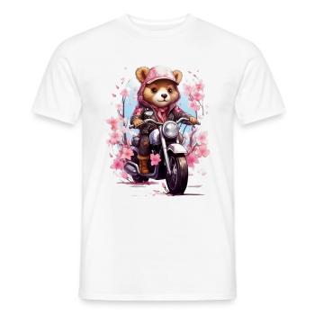Biker-Frühling - Männer T-Shirt - Weiß - Vorne - AI Model Male 178 dark (178cm)
