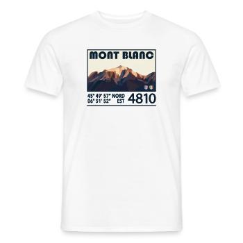 Tour Du Mont Blanc TMB Berg Frankreich Italien - Männer T-Shirt - Weiß - Vorne - AI Model Male 178 dark (178cm)