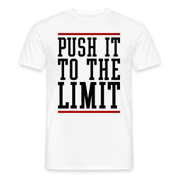 Push It To The Limit Motivation - Men's T-Shirt - white - Front - AI Model Male 178 dark (178cm)