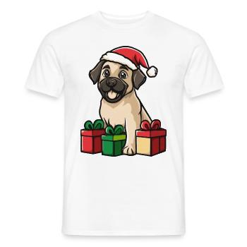 Kangal Chien Noël Cadeaux de bande dessinée - T-shirt homme - blanc - Devant - AI Model Male 178 dark (178cm)