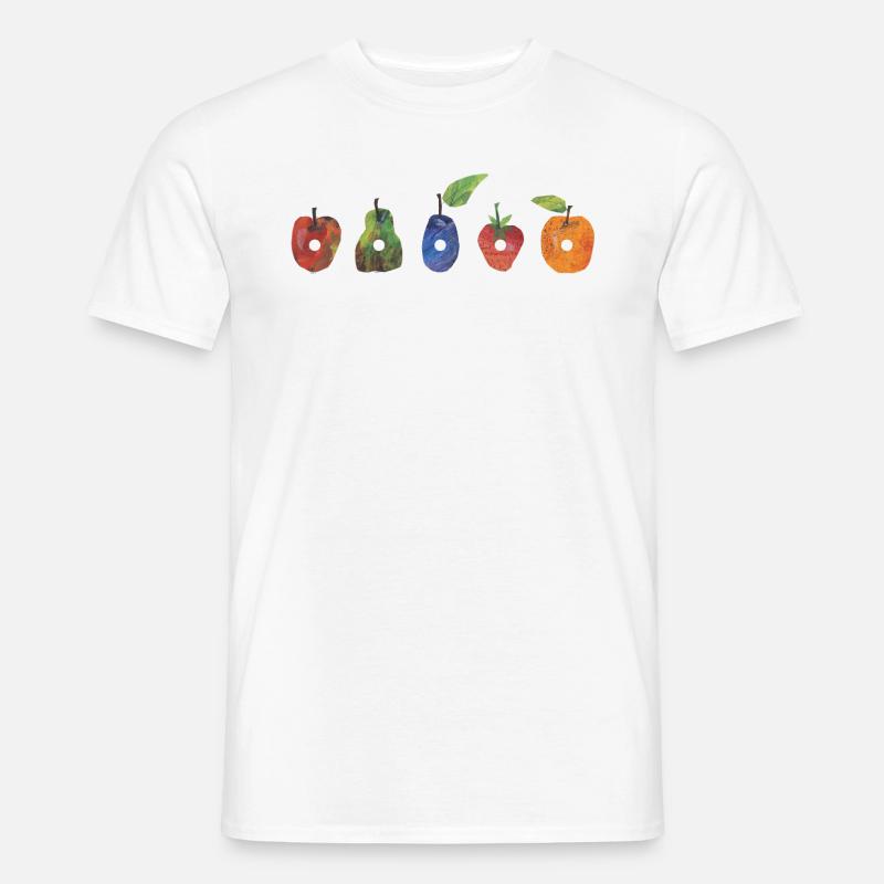 Il piccolo bruco Nimmersatt Fruit - T-shirt uomo - bianco