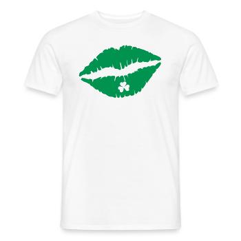 Lippen zum St. Patrick's Day - Männer T-Shirt - Weiß - Vorne - AI Model Male 178 dark (178cm)