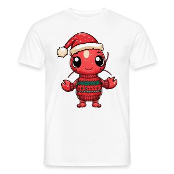 Hummer Krebs Weihnachten Comic - Männer T-Shirt - Weiß - Vorne - AI Model Male 178 dark (178cm)